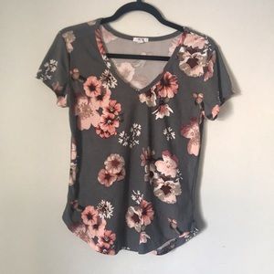 🖤3/15 Floral Velour Top